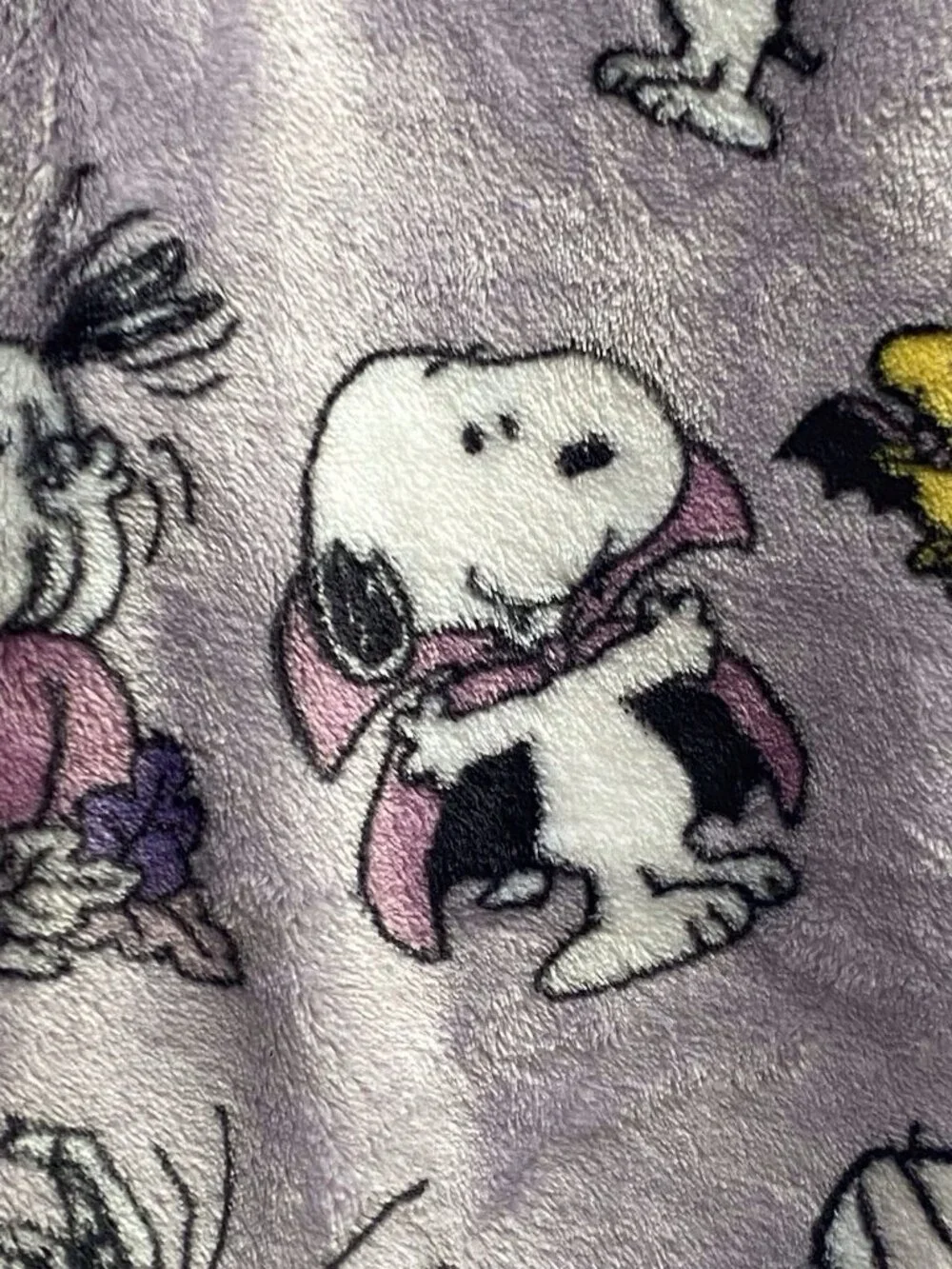Peanuts Snoopy Woodstock Halloween BOO Throw Blanket 60